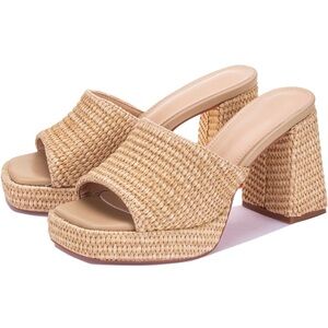 NEW Raffia Platform Sandals in Color “Natural” - Size 8.5